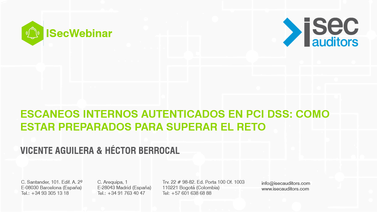 Escaneos internos autenticados en PCI DSS